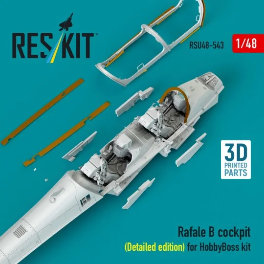 Rafale B cockpit (Detailed edition) for HobbyBoss kit (3D Printed) ...