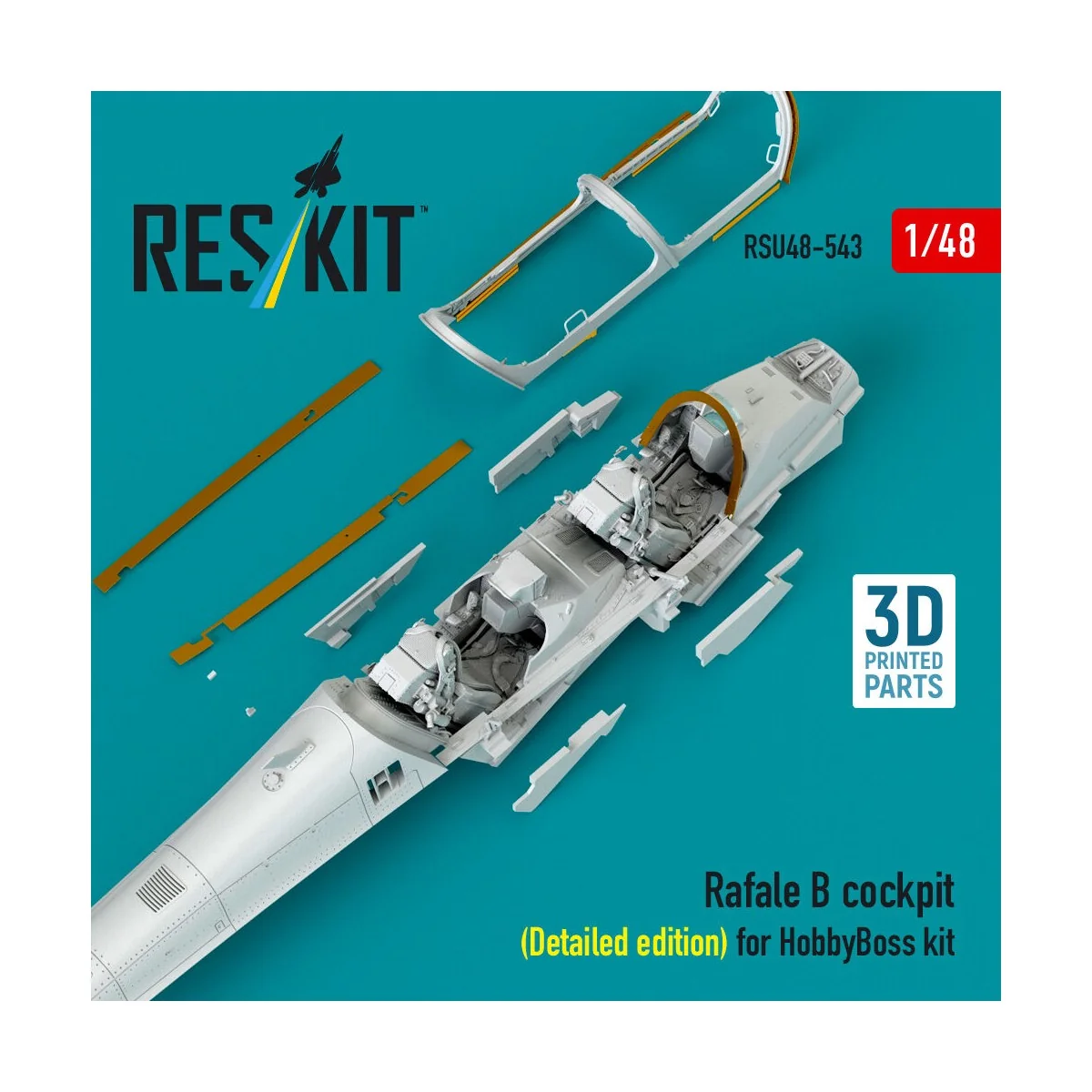 Rafale B cockpit (Detailed edition) for HobbyBoss kit (3D Printed),...