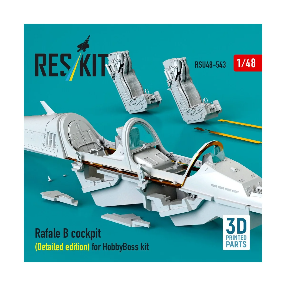 Rafale B cockpit (Detailed edition) for HobbyBoss kit (3D Printed),...