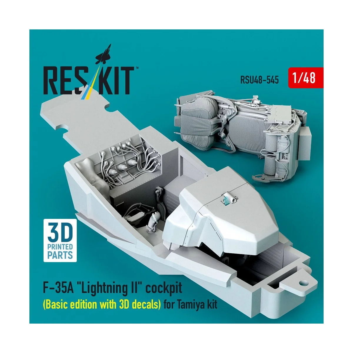 F-35A Lightning II cockpit (Basic edition with 3D decals) for Tamiy...