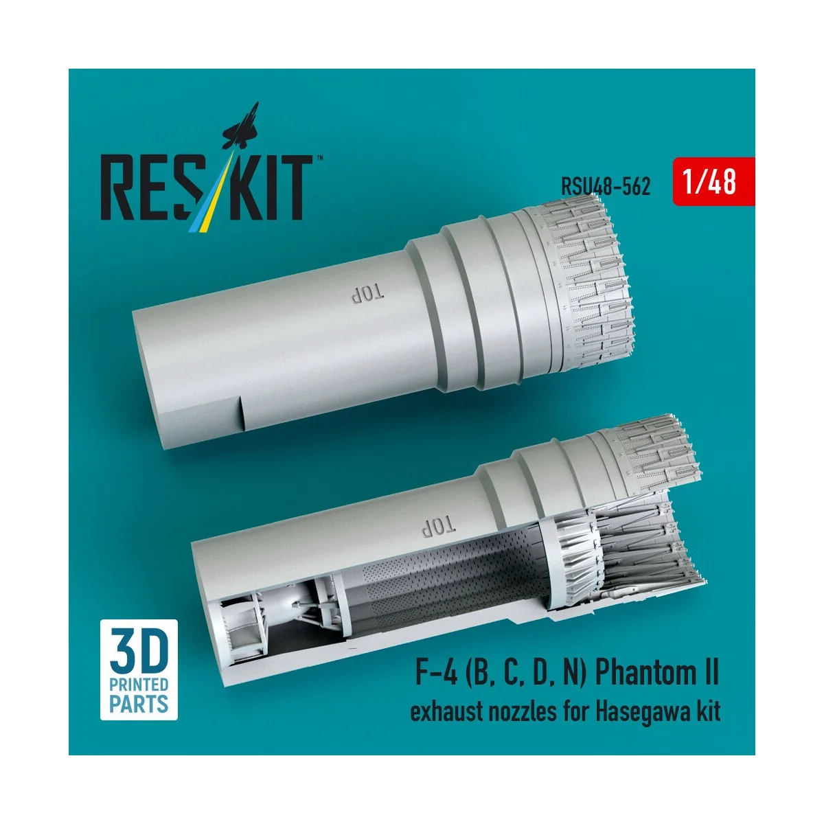 F-4 (B, C, D, N) Phantom II exhaust nozzles for Hasegawa kit (3D Pr... F-4 (B, C, D, N) Phantom II exhaust nozzles for Hasegawa kit (3D Pr...