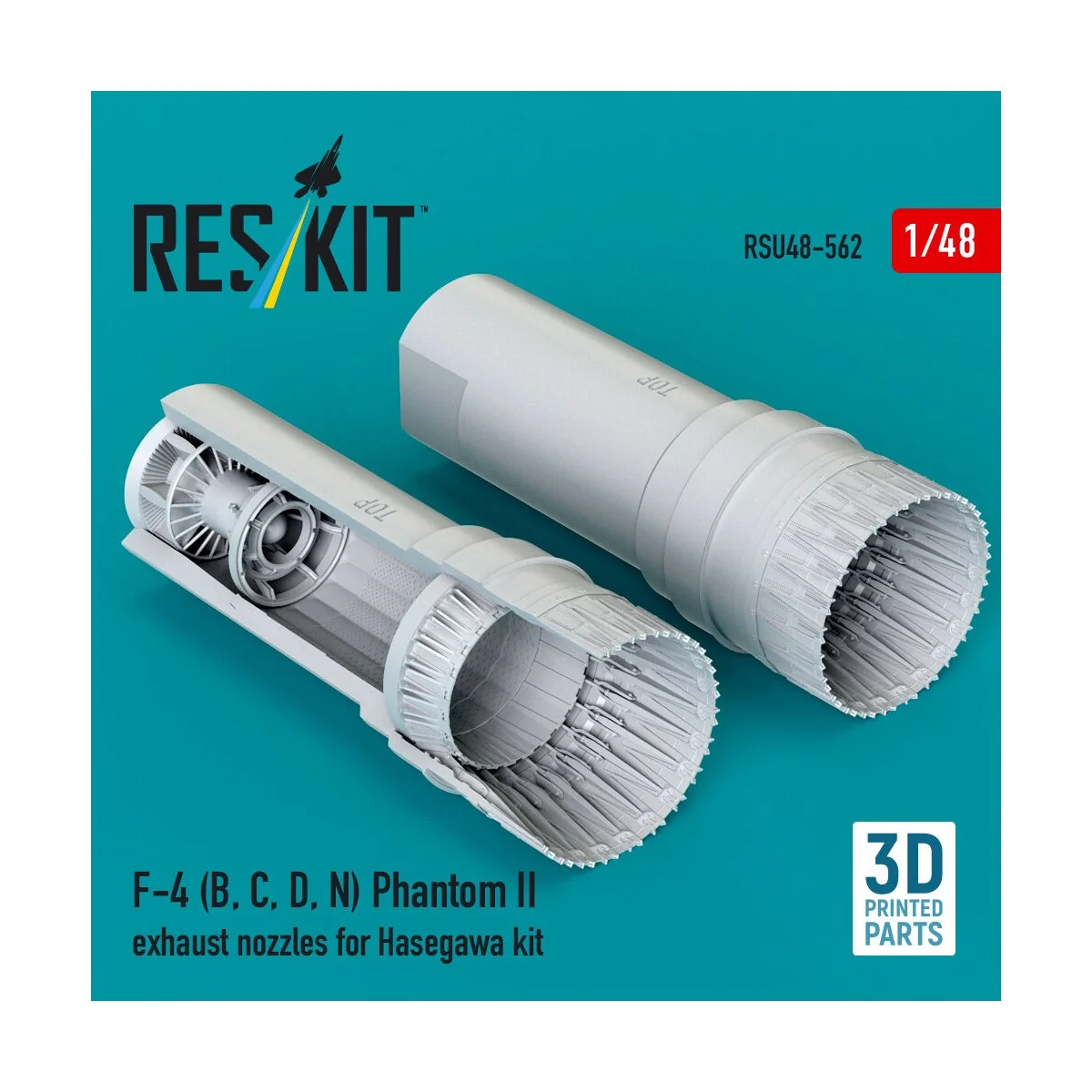 F-4 (B, C, D, N) Phantom II exhaust nozzles for Hasegawa kit (3D Pr... F-4 (B, C, D, N) Phantom II exhaust nozzles for Hasegawa kit (3D Pr...