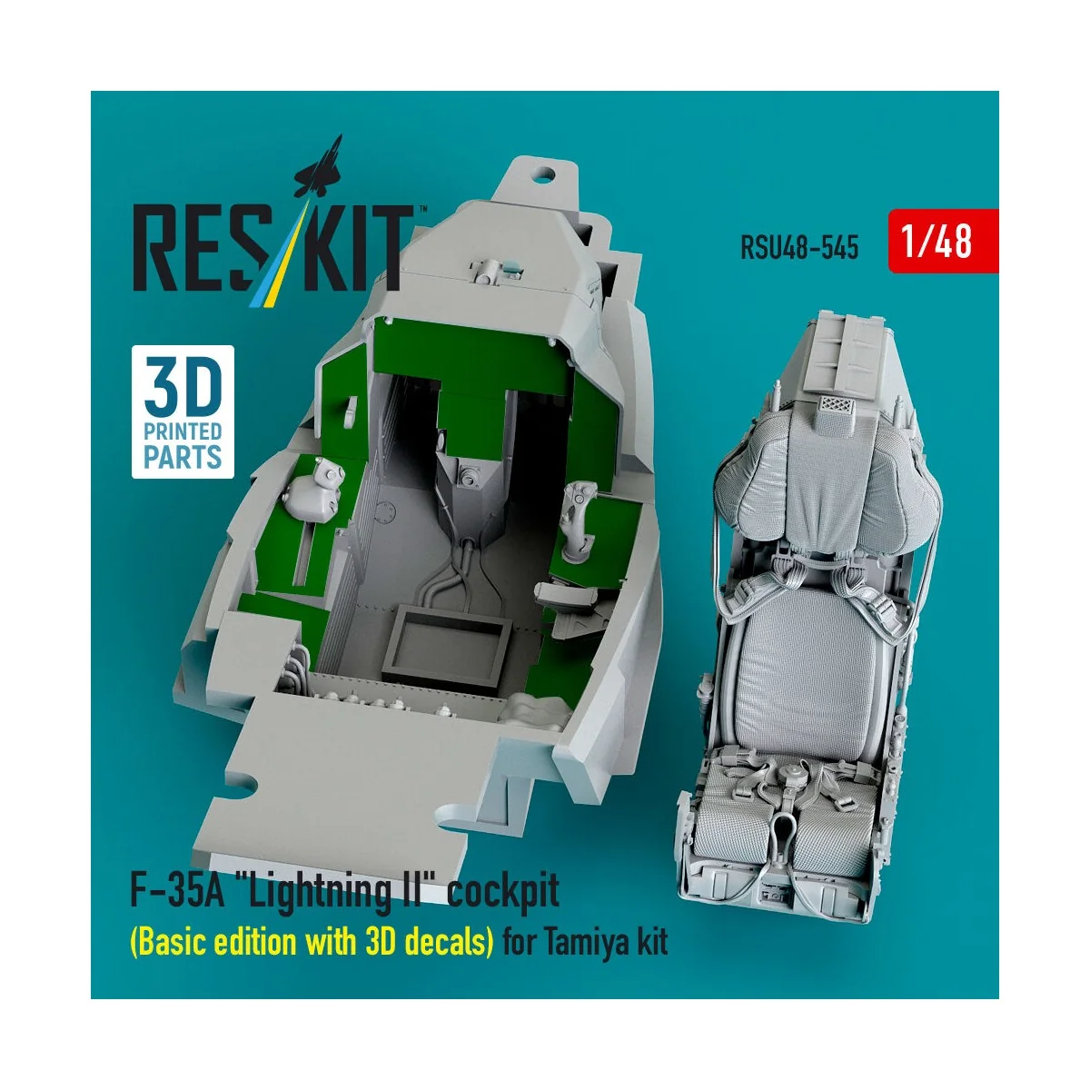 F-35A Lightning II cockpit (Basic edition with 3D decals) for Tamiy...