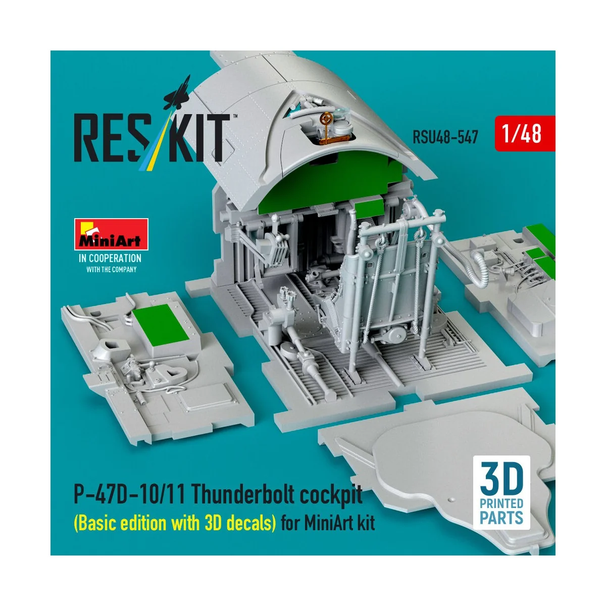 P-47D-10/11 Thunderbolt cockpit (Basic edition with 3D decals) for ...