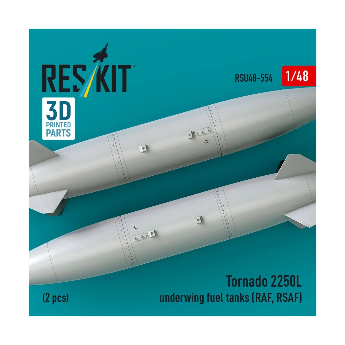 Tornado 2250L underwing fuel tanks (RAF, RSAF) (2 pcs) (3D Printed)...