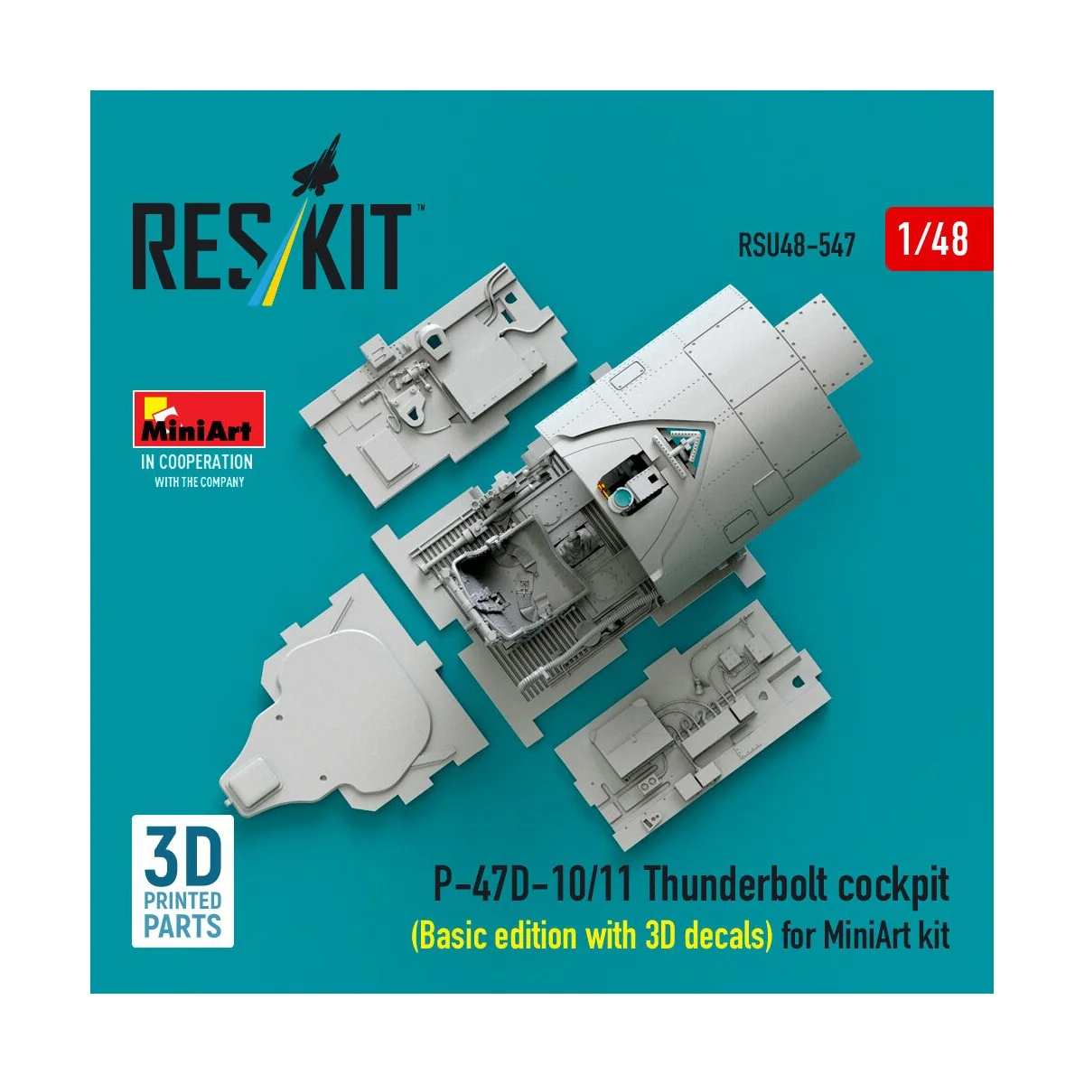 P-47D-10/11 Thunderbolt cockpit (Basic edition with 3D decals) for ...