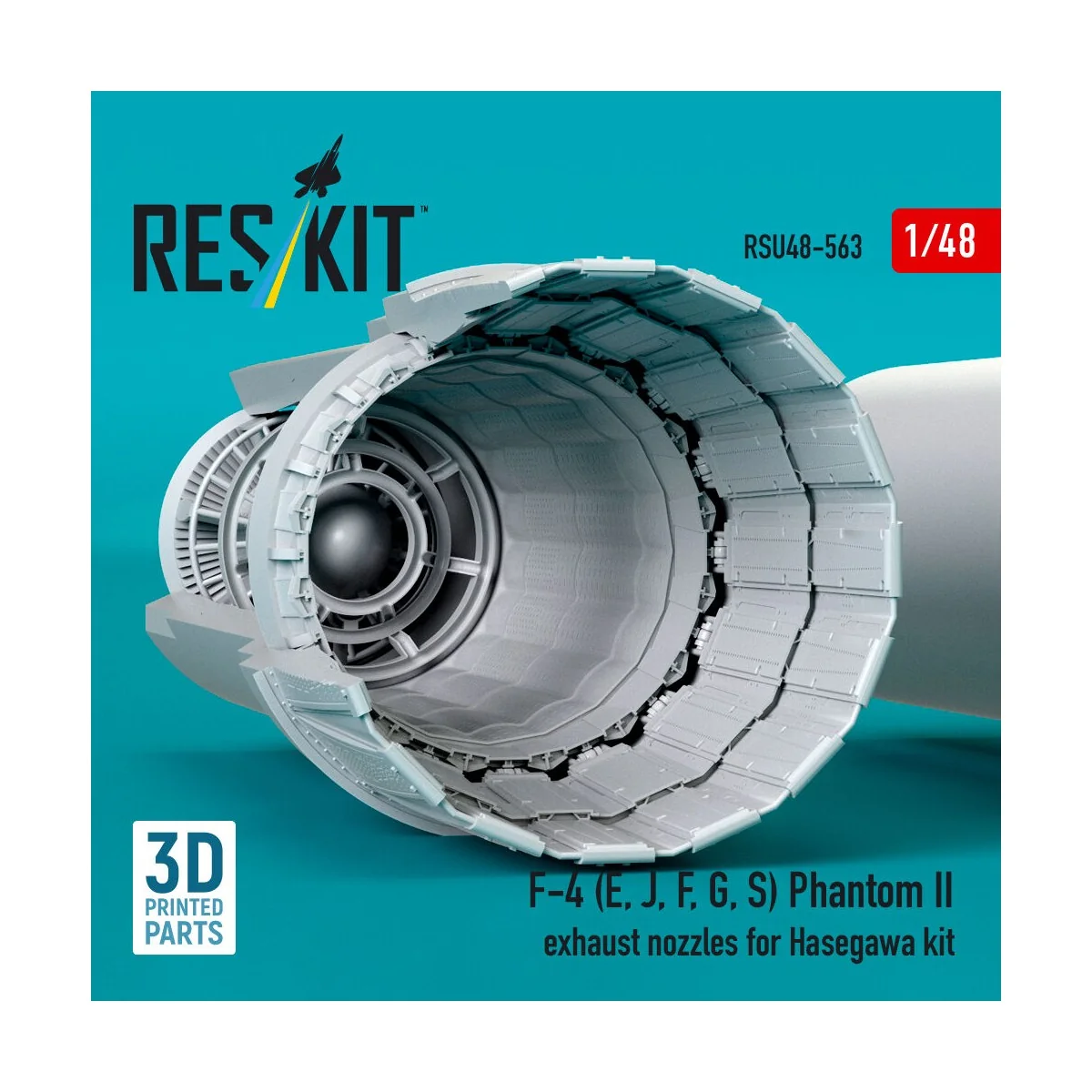 F-4 (E, J, F, G, S) Phantom II exhaust nozzles for Hasegawa kit (3D...