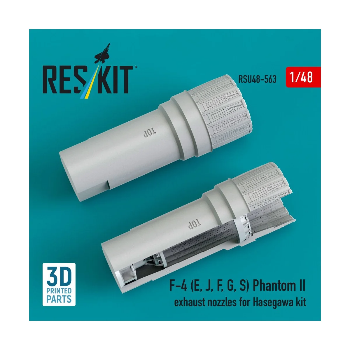 F-4 (E, J, F, G, S) Phantom II exhaust nozzles for Hasegawa kit (3D...