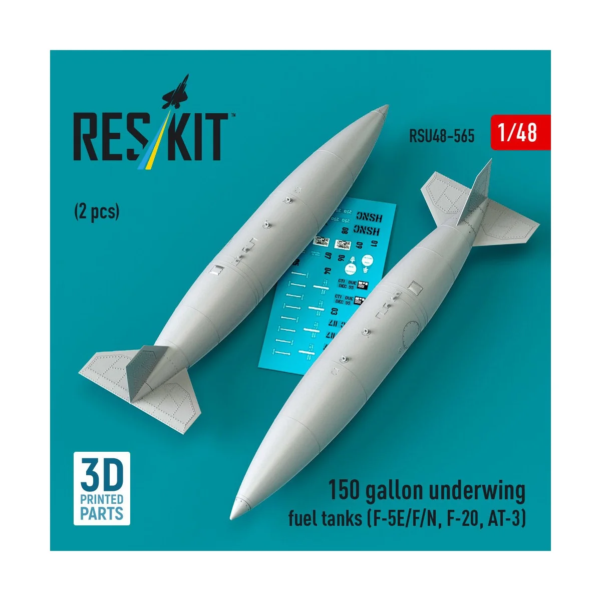 150 gallon underwing fuel tanks (2 pcs) (F-5E/F/N, F-20, AT-3) (3D ...