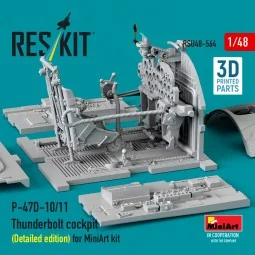P-47D-10/11 Thunderbolt cockpit (Detailed edition) for MiniArt kit ...