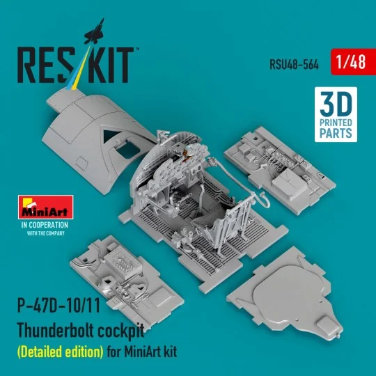 P-47D-10/11 Thunderbolt cockpit (Detailed edition) for MiniArt kit ...