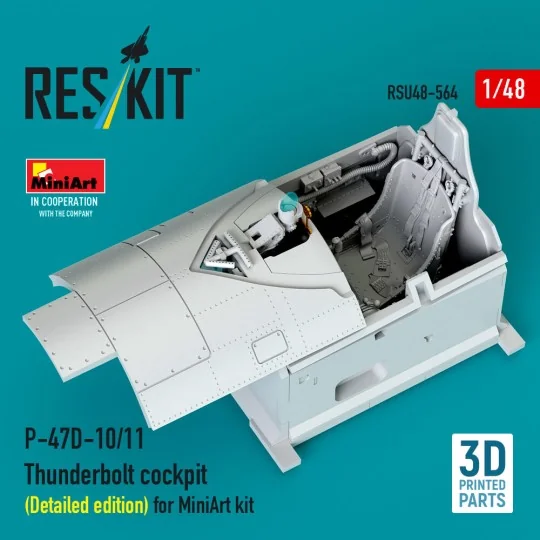 P-47D-10/11 Thunderbolt cockpit (Detailed edition) for MiniArt kit ...