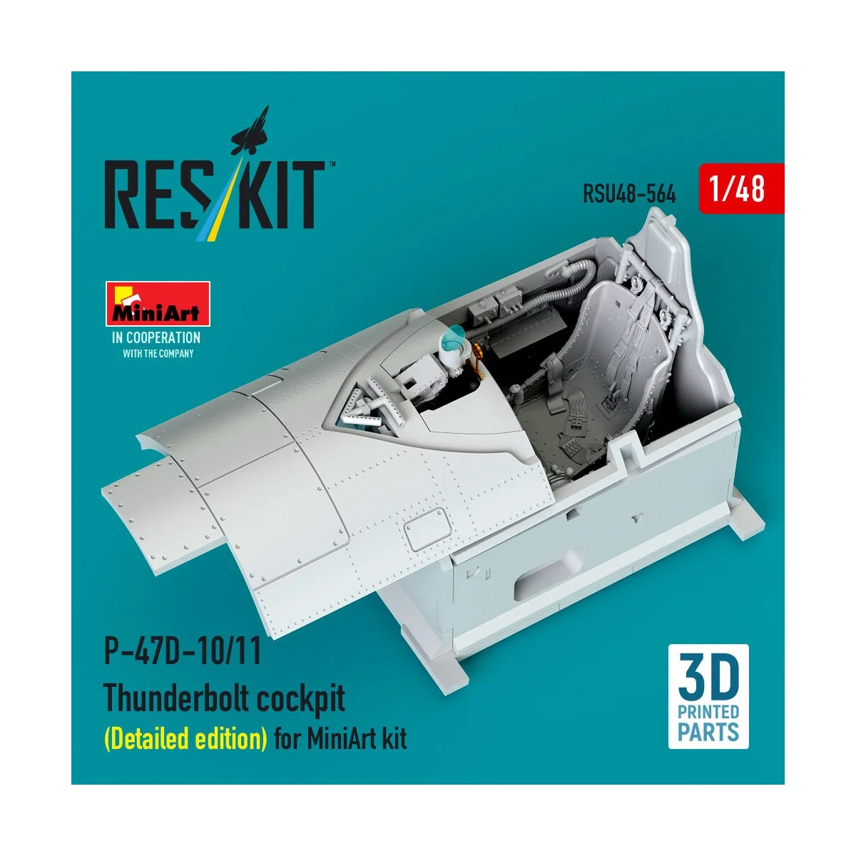 P-47D-10/11 Thunderbolt cockpit (Detailed edition) for MiniArt kit ...