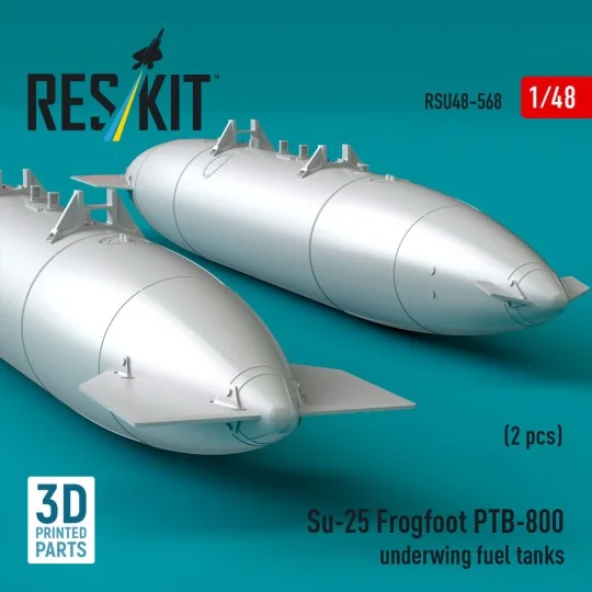 Su-25 Frogfoot PTB-800 underwing fuel tanks (2 pcs) (3D Printed) - ...