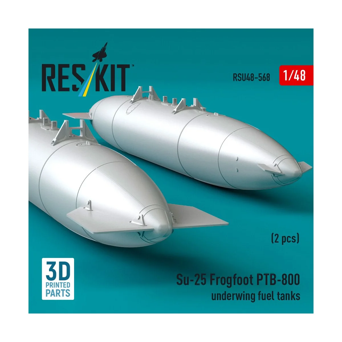 Su-25 Frogfoot PTB-800 underwing fuel tanks (2 pcs) (3D Printed), 1...