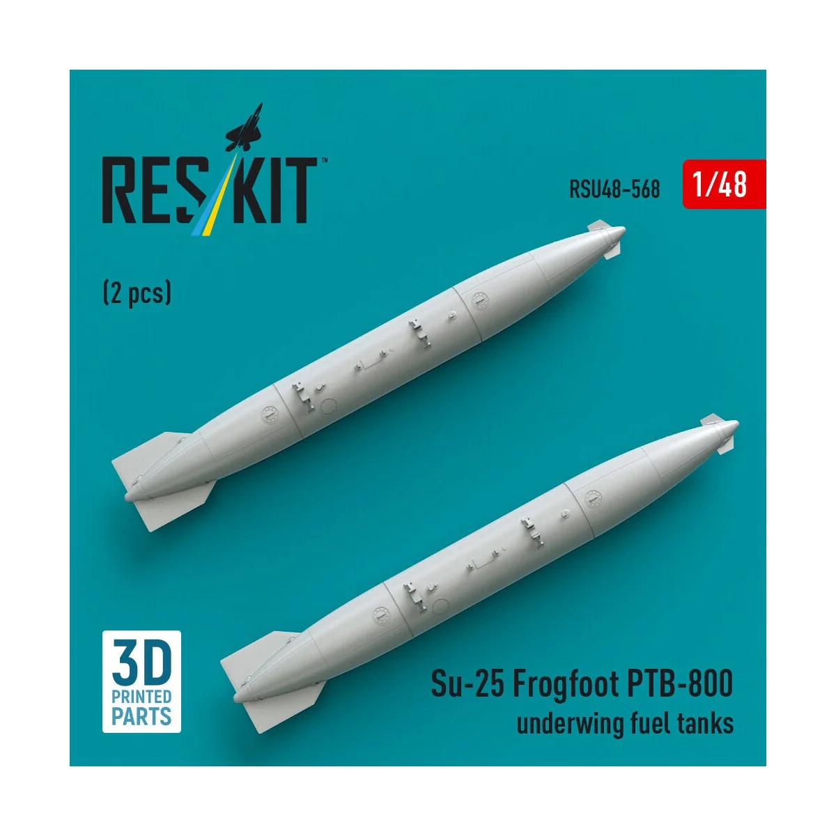 Su-25 Frogfoot PTB-800 underwing fuel tanks (2 pcs) (3D Printed), 1...