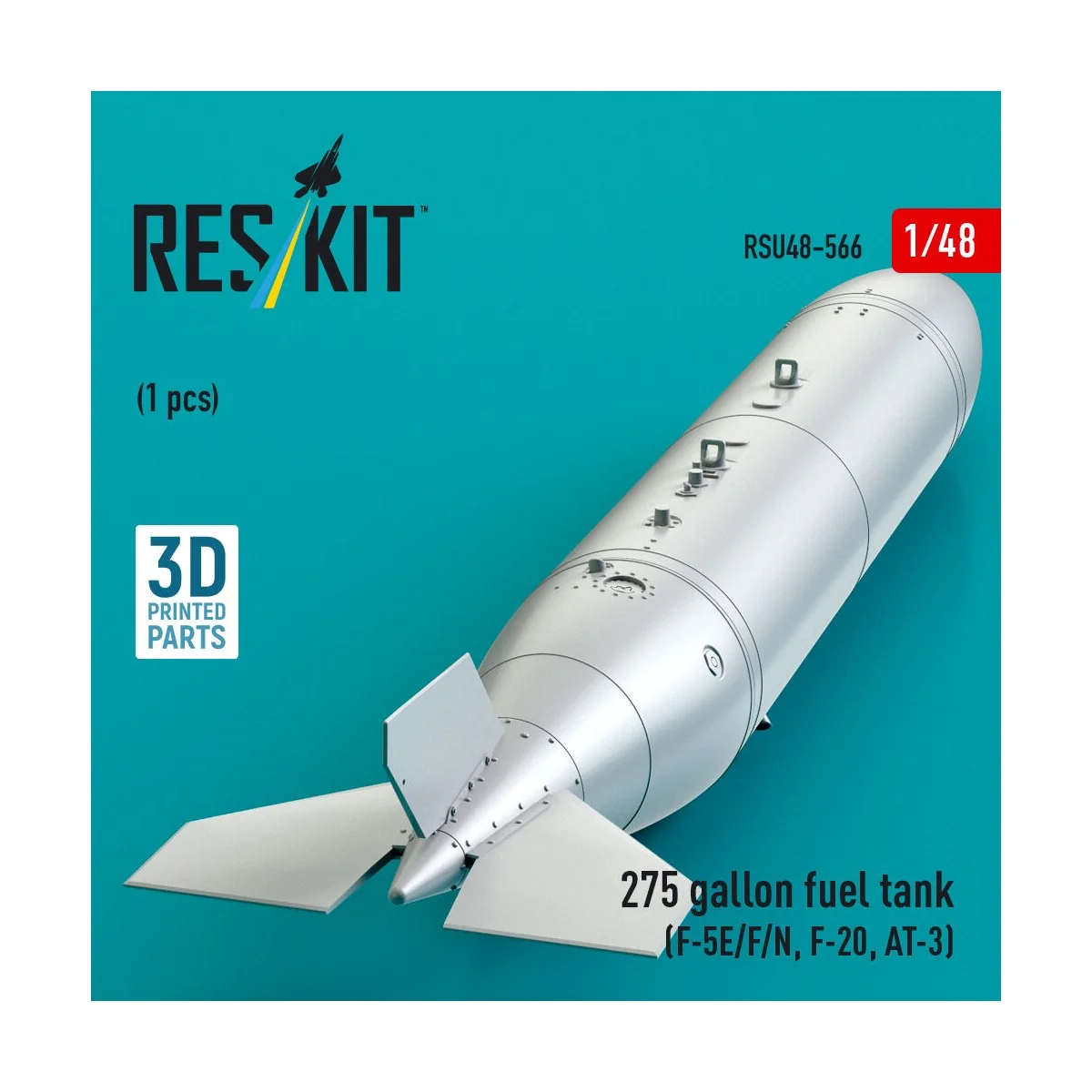 275 gallon fuel tank (F-5E/F/N, F-20, AT-3) (1 pcs) (3D Printed) - ...