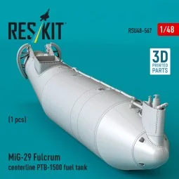 MiG-29 Fulcrum centerline PTB-1500 fuel tank (1 pcs) (3D Printed), ...