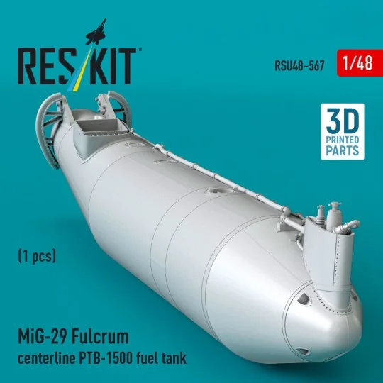 MiG-29 Fulcrum centerline PTB-1500 fuel tank (1 pcs) (3D Printed), ...