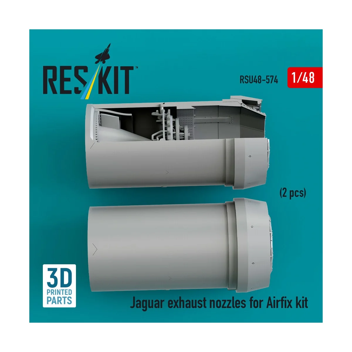 Jaguar exhaust nozzles for Airfix kit (3D Printed), 1/48 - ResKit M...
