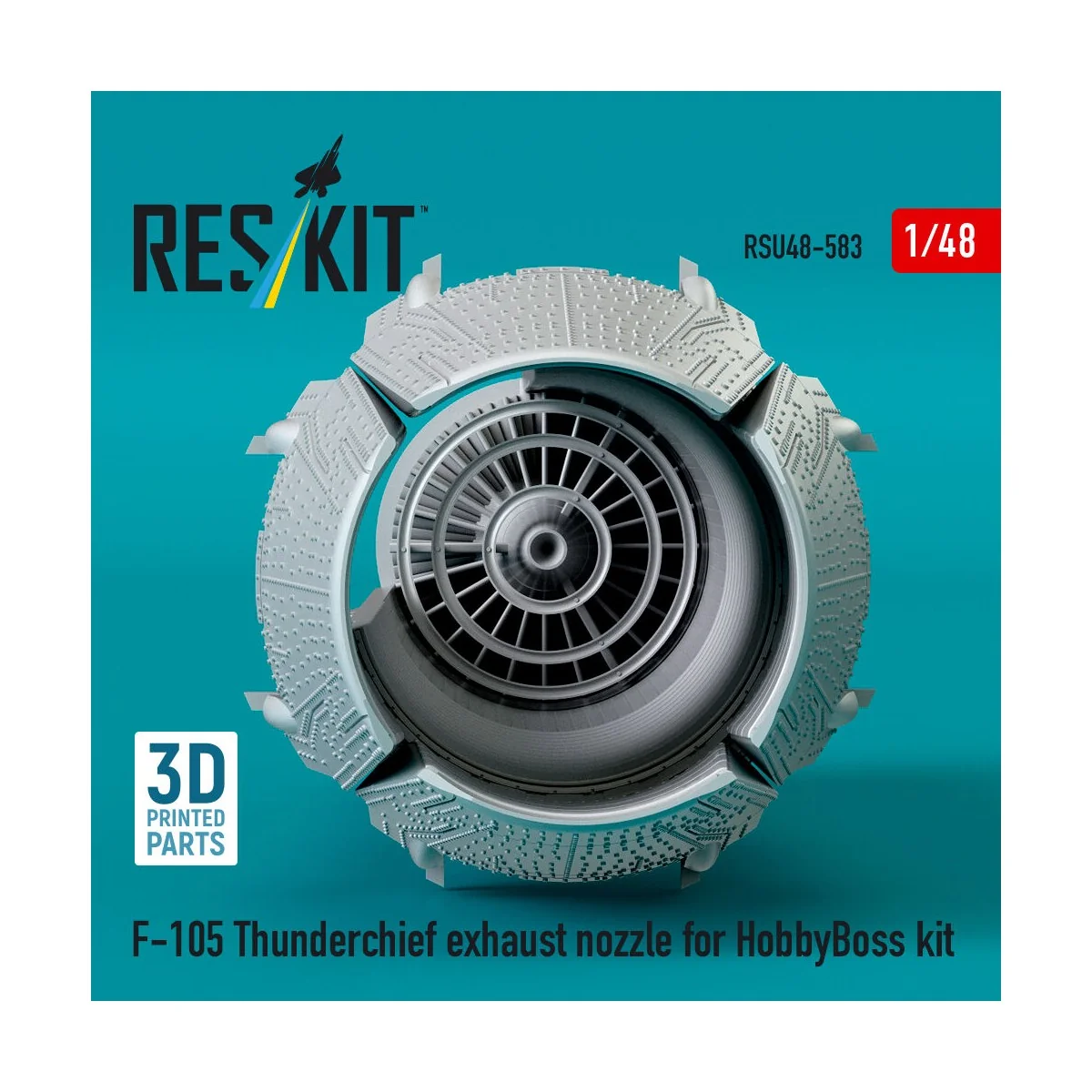 F-105 Thunderchief exhaust nozzle for HobbyBoss kit (3D Printed) - ...