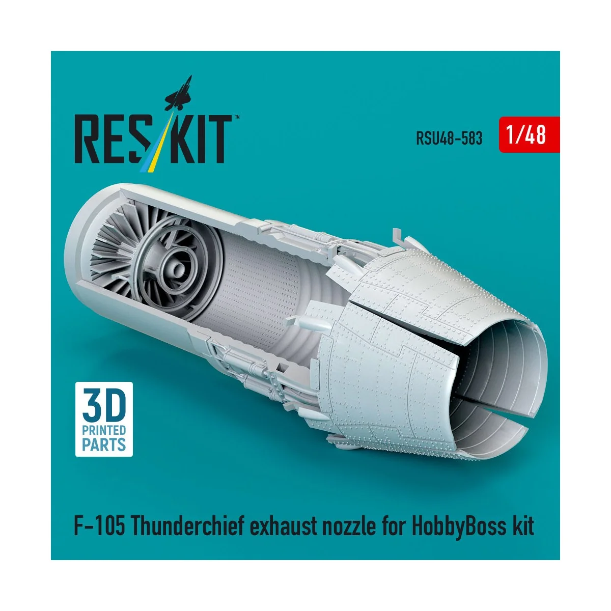 F-105 Thunderchief exhaust nozzle for HobbyBoss kit (3D Printed) - ...