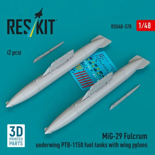 MiG-29 Fulcrum underwing PTB-1150 fuel tanks with wing pylons (2 pc... MiG-29 Fulcrum underwing PTB-1150 fuel tanks with wing pylons (2 pc...