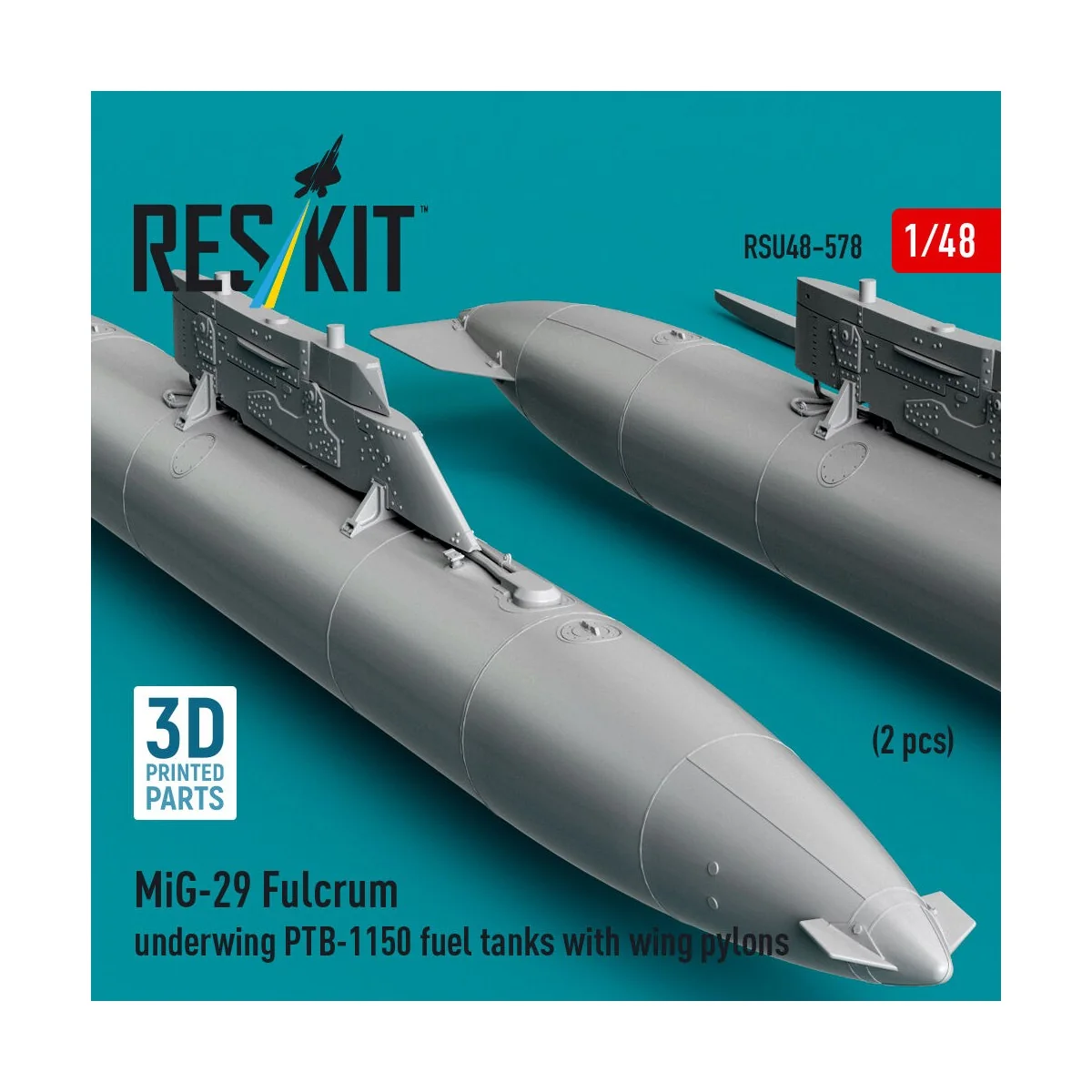MiG-29 Fulcrum underwing PTB-1150 fuel tanks with wing pylons (2 pc... MiG-29 Fulcrum underwing PTB-1150 fuel tanks with wing pylons (2 pc...