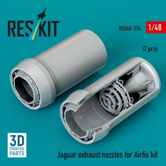 Jaguar exhaust nozzles for Airfix kit (3D Printed), 1/48 - ResKit M...