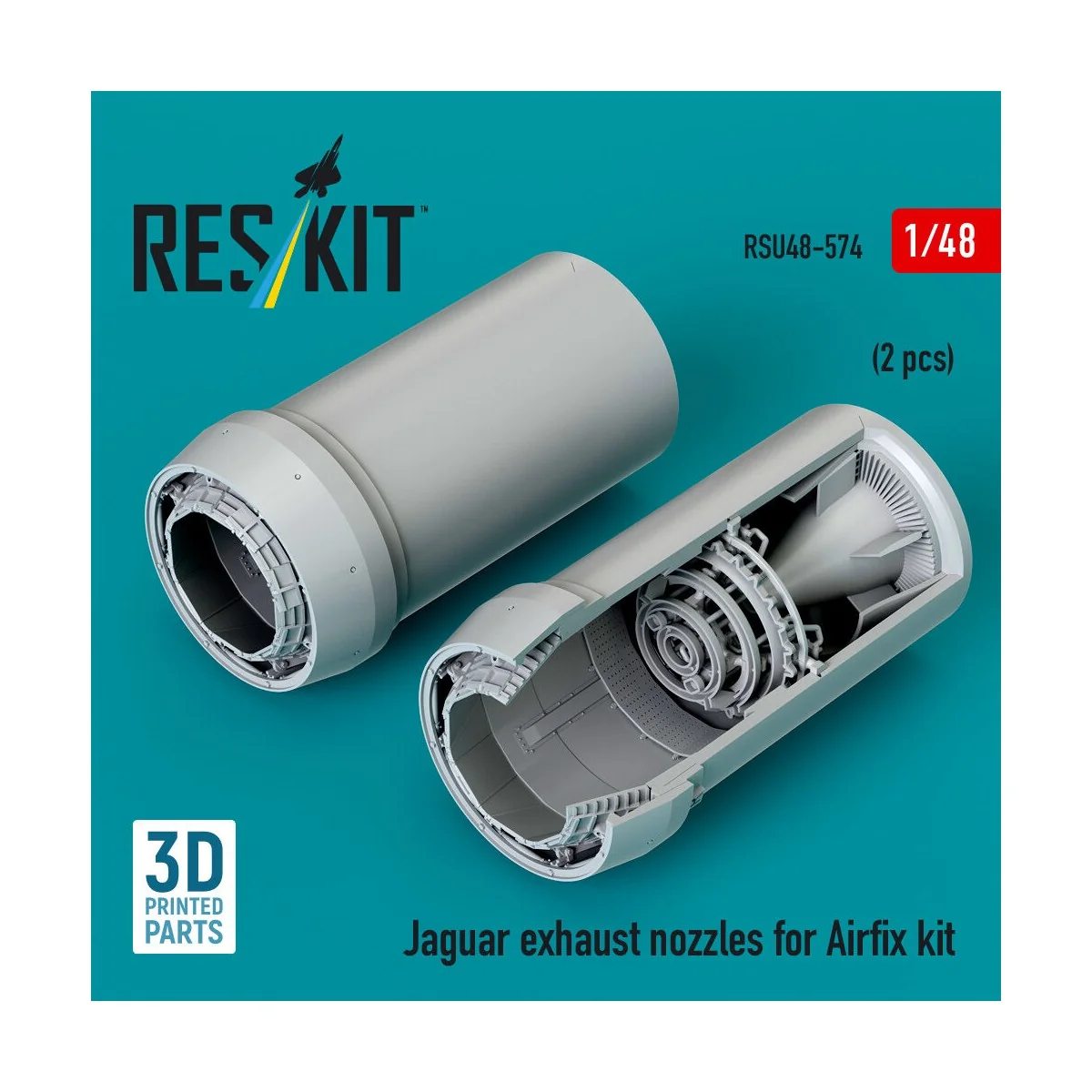 Jaguar exhaust nozzles for Airfix kit (3D Printed), 1/48 - ResKit M...