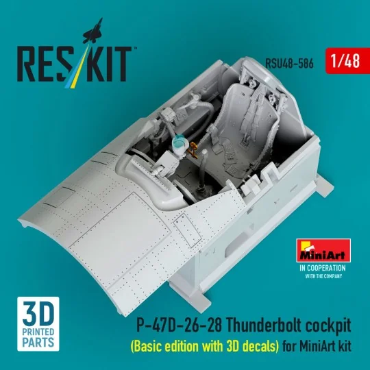 P-47D-26-28 Thunderbolt cockpit (Basic edition with 3D decals) for ...