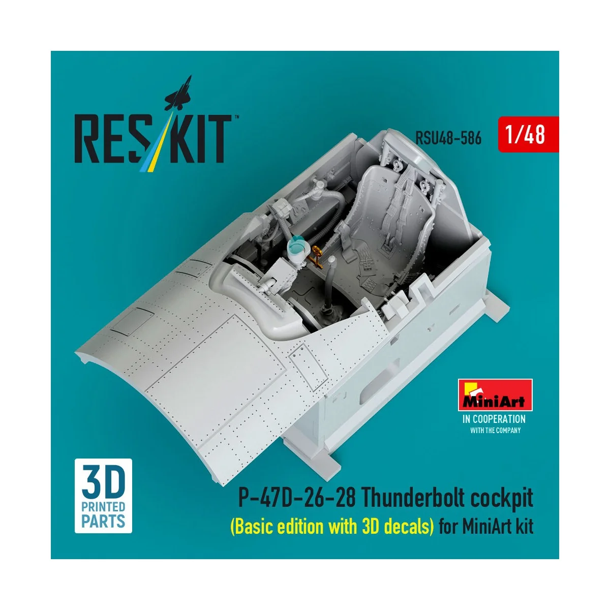 P-47D-26-28 Thunderbolt cockpit (Basic edition with 3D decals) for ...