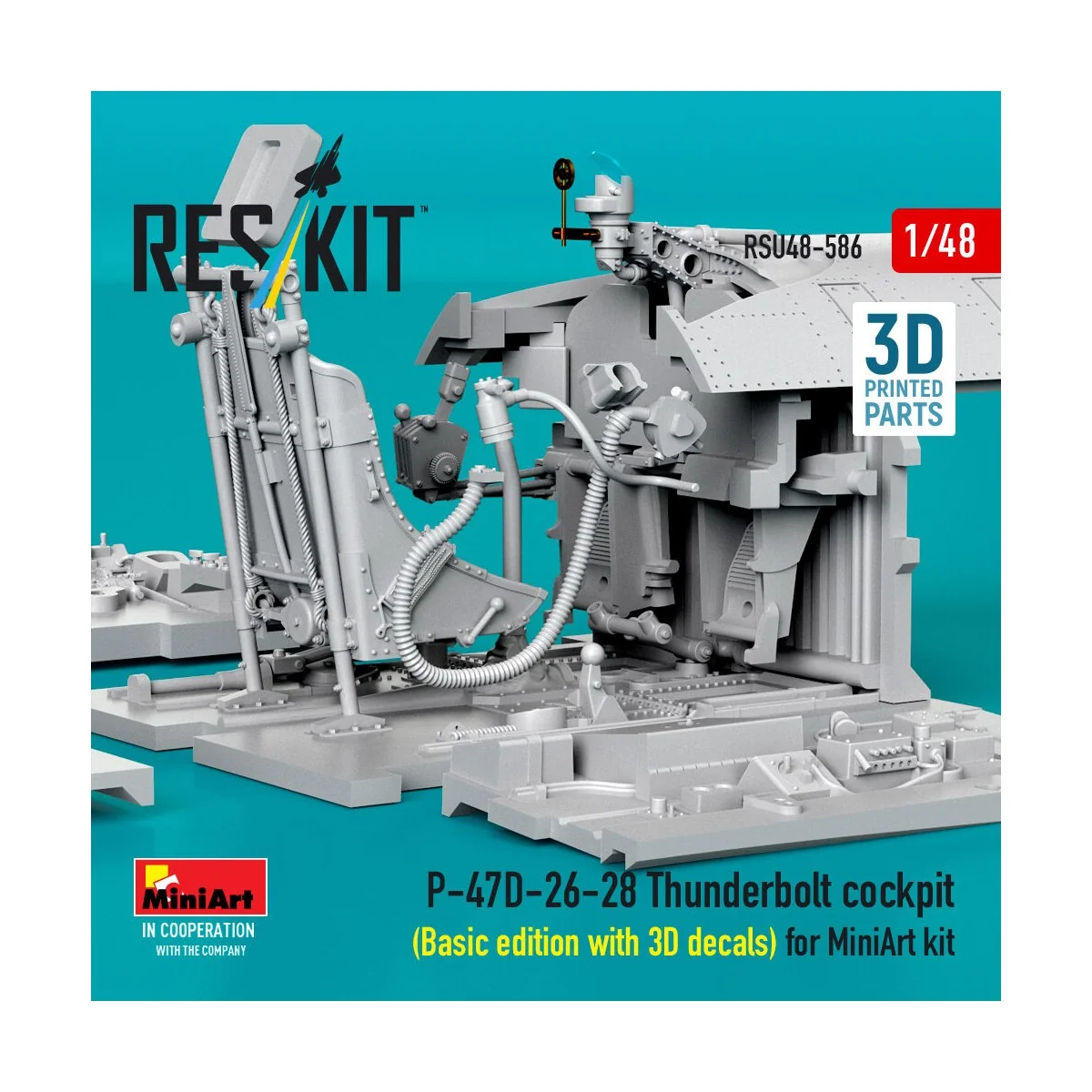 P-47D-26-28 Thunderbolt cockpit (Basic edition with 3D decals) for ...