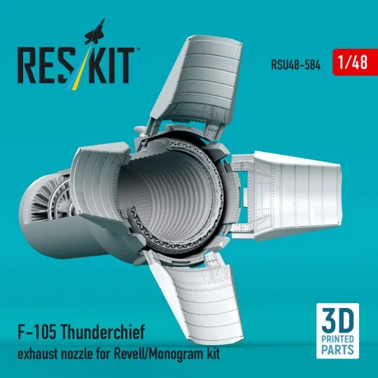 F-105 Thunderchief exhaust nozzle for Revell/Monogram kit (3D Print...