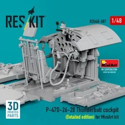 P-47D-26-28 Thunderbolt cockpit (Detailed edition) for MiniArt kit ...