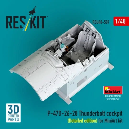 P-47D-26-28 Thunderbolt cockpit (Detailed edition) for MiniArt kit ...