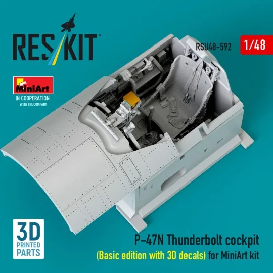 P-47N Thunderbolt cockpit (Basic edition with 3D decals) for MiniAr...