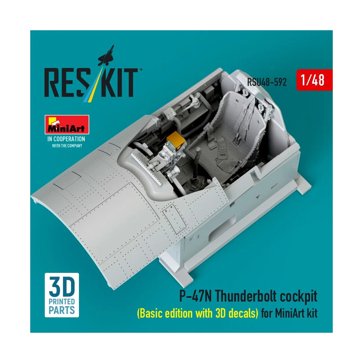 P-47N Thunderbolt cockpit (Basic edition with 3D decals) for MiniAr...