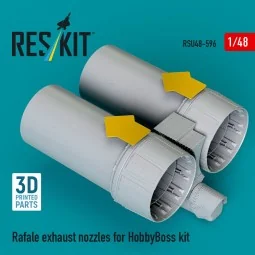 Rafale exhaust nozzles for HobbyBoss kit (3D Printed), 1/48 - ResKi...