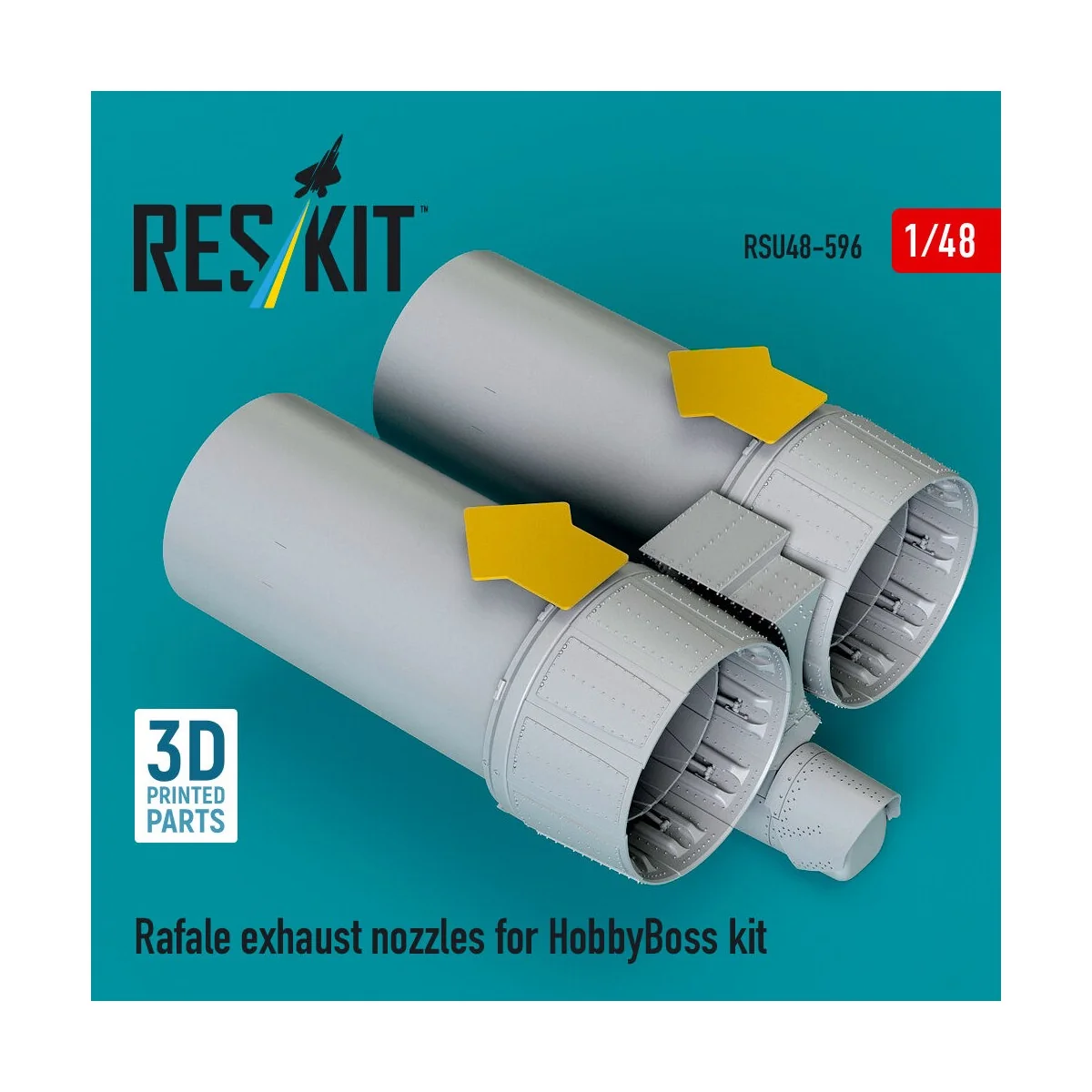 Rafale exhaust nozzles for HobbyBoss kit (3D Printed), 1/48 - ResKi...