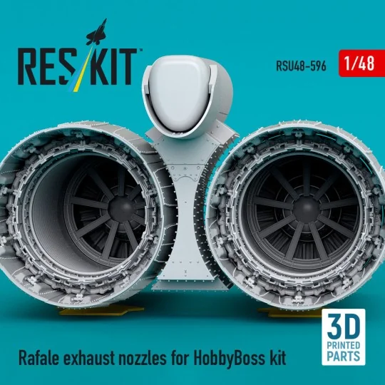 Rafale exhaust nozzles for HobbyBoss kit (3D Printed), 1/48 - ResKi...