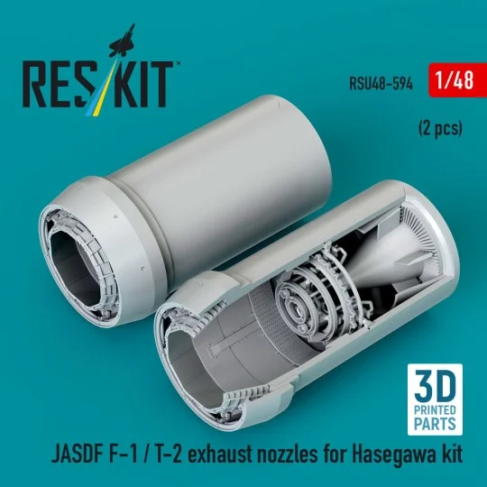 JASDF F-1 / T-2 exhaust nozzles for Hasegawa kit (3D Printed), 1/48... JASDF F-1 / T-2 exhaust nozzles for Hasegawa kit (3D Printed), 1/48...