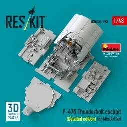 P-47N Thunderbolt cockpit (Detailed edition) for MiniArt kit (3D Pr...