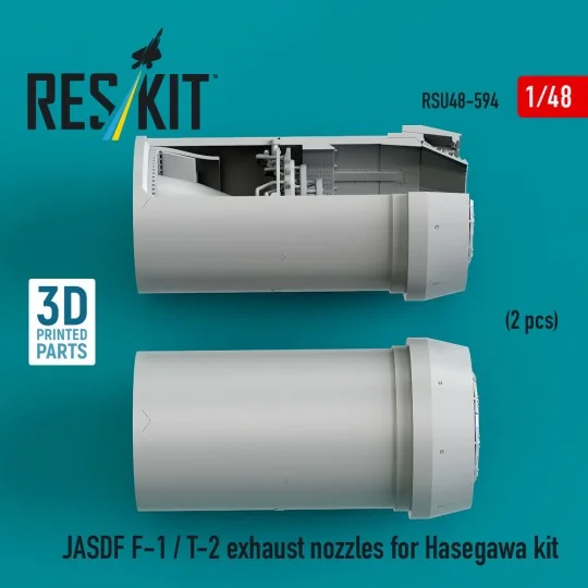 JASDF F-1 / T-2 exhaust nozzles for Hasegawa kit (3D Printed), 1/48... JASDF F-1 / T-2 exhaust nozzles for Hasegawa kit (3D Printed), 1/48...