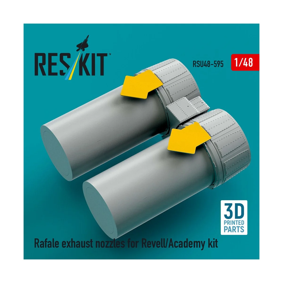 Rafale exhaust nozzles for Revell/Academy kit (3D Printed) - ResKit...