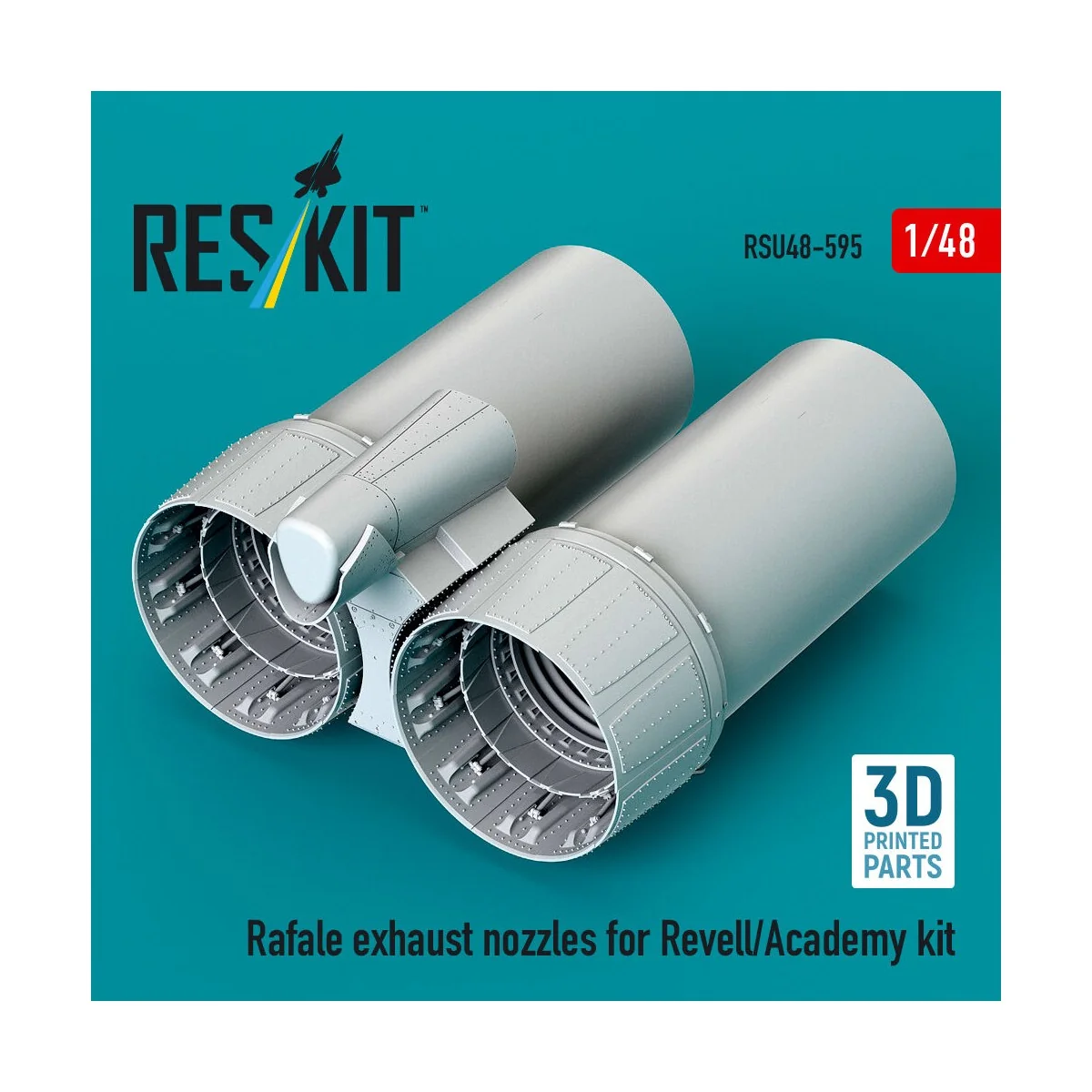 Rafale exhaust nozzles for Revell/Academy kit (3D Printed) - ResKit...