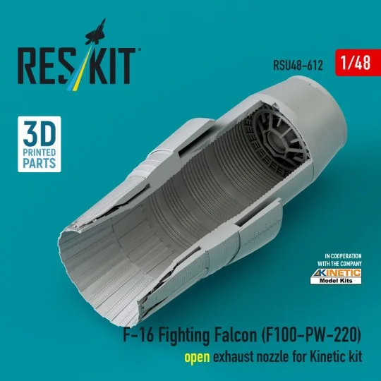 F-16 Fighting Falcon (F100-PW-220) open exhaust nozzle for Kinetic ...