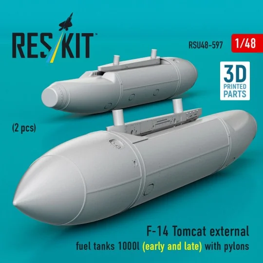 F-14 Tomcat external fuel tanks 1000l (early and late) with pylons ...