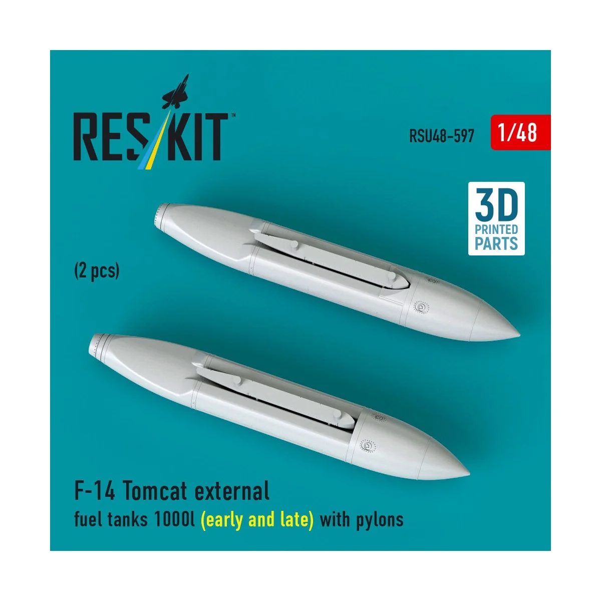 F-14 Tomcat external fuel tanks 1000l (early and late) with pylons ...