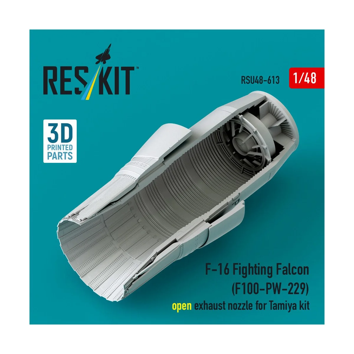 F-16 Fighting Falcon (F100-PW-229) open exhaust nozzle for Tamiya k...